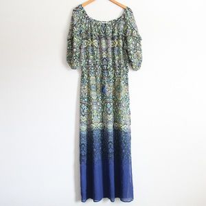 Victorias Secret Sheer Maxi Dress Swim Cover Up - Ombré Mosaic Garden